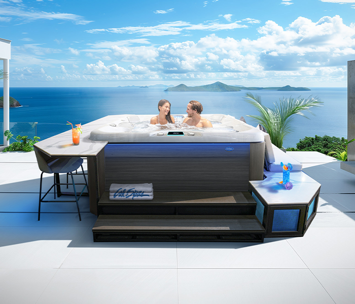 Calspas hot tub being used in a family setting - Chapel Hill